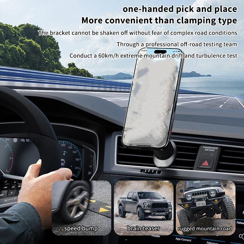 Magnetic Phone Holder For Car Vent - 새로운 1개입 탄소 섬유 자석 차량용